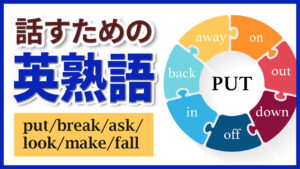 052 | 話すための英熟語② put/break/ask/look/make/fall編 英会話フレーズ
